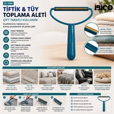 MiraLive 2in1 Başlı Plastik Saplı Metal Tiftik Tüy Toplama Pls.kaşıyıcı Aparat Pet Shop (4887)