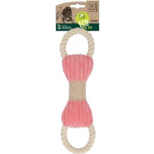 Larskas Tuga Pembe Bej Kemik Şekilli Köpek Oyuncağı