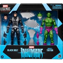 Larskas Hasbro  Legends Series Inhumans Black Bolt & ’s Triton Ikili Aksiyon Figürü, Fantastic Four Comics