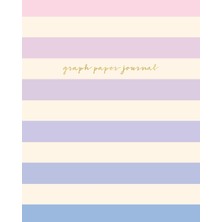Karahanbey Graph Paper Journal: Purple & Pink Ombre Stripes, 150 Graph Pages, 8"X10", 1/4 Inch Grid, Professio