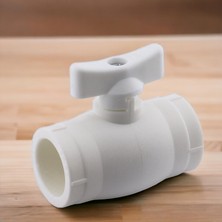 Karahanbey BADEM10 Mini Vana Plastik 25'lik Küresel Pprc Pvc Vanası Dişsiz Aç Kapa Boru Kaynak Makine Bağlantı