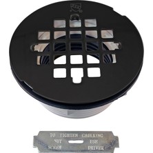 Karahanbey Westbrass D206P-62 Pvc Duş Tahliye Seti, Siyah Toz Boya Kaplı