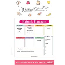 Larskas Haftalık Magnet Planlayıcı Menü Mıknatıslı Yazı Tahtası Buzdolabı Magneti Pano 30X30 cm +Kalem