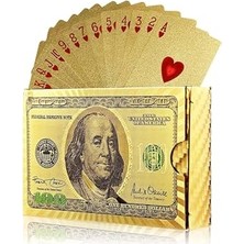 Larskas Gold Dolar Iskambil Kağıdı Kaygan Plastik Su Geçirmez Oyun Kağıdı CIN383SR