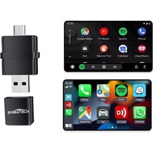 Larskas Araç Içi Kablosuz Android Auto ve Carplay Adaptörü (EMT-006)