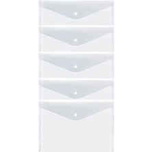 Larskas A4 Şeffaf Çıtçıtlı Zarf Dosya 5 Adet