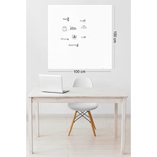 Larskas Fark Tanıtım Beyaz, 2 Adet Yapışkansız Tutunan, Statik, Inovatif, Pratik Yazı Tahtası, Elektrostatik Kağıt (Centimeters, 100 cm x 100 Cm)