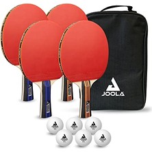 Larskas Joola Tischtennis-Set Faly, Tischtennis-Set T 4 Tischtennisschlägern, Tischtennisbällen Und Tragetasche