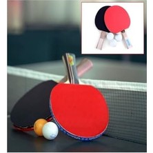 Larskas Masa Tenisi Raket Seti - 2 Adet Ping Pong Raketi ve 3 Adet Top, Yüksek Kontrollü Eğlence ve Antrenman Masa Tenisi Seti