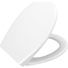 Larskas Vitra S10 Klozet Kapağı 84-003-009, Yavaş Kapanır, Duroplast, Sandviç Tip, Metal Menteşeli, Beyaz