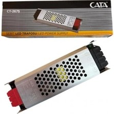Larskas Şerit LED Trafosu 12V Cata Serisi Slim Kasa, Alüminyum Gövdeli Ince Güç Kaynağı, Kamera ve Şerit LED Uyumlu (60W - 360W) 5, 12.5, 16.5, 21, 30 Amper (150, Vat)
