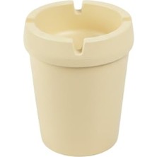 Larskas Krem Modern Küllük | Duman Kanallı | Plastik | 10 cm Yükseklik | Ev, Balkon, Ofis Kullanımı