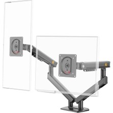Larskas North Bayou Nb A5C Ergonomic 17-32 Inch Çift Kol 2-9 kg Kapasiteli Yeni Nesil Profosyonel Monitör Standı (Siyah)