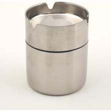 Larskas Paslanmaz Çelik Kokusuz Küllük Kül Tablası Rüzgar Geçirmez 9 cm Boy (Küçük)