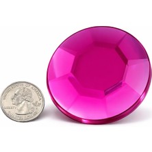 Karahanbey Allstarco 60 mm Pembe Fuschia H108 Büyük Akrilik Düz Arka Yapay Elmaslar Cosplay Kostüm Yapımı Için