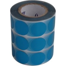 Larskas Metalize Kuşe Etiket 25MM x 25MM Ruloda 2500 Adet, Ev ve Ofis Kullanımı Için Kendinden Yapışan Etiket ve (Metalize Mavi)