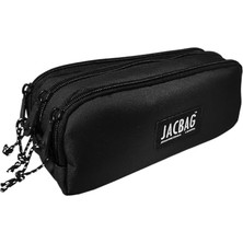 Larskas Trıple Pouch-Üç Bölmeli Kalem Kutusu (Siyah)