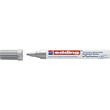Larskas Edding 4040 Mat Mürekkepli Boya Kalemi - 1 Marker - Yuvarlak Uç 1-2 mm - Gümüş - Pürüzlü, Koyu Veya Gözenekli Yüzeylere Yazı Yazmak ve Süslemek Için - Terakota, Karton, Ahşap Için Ideal