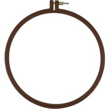 Larskas Hello Vidalı Plastik Nakış Kasnağı Kahverengi 24 cm