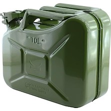 Larskas BADEM10 Metal Benzin Bidonu 10 Litre Akaryakıt Mazot Taşıma Doldurma Depolama Bidonu Dayanıklı Bidon