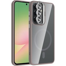 Techno Guru Samsung Galaxy A57 Kılıf Standlı ve Kamera Lens Hediyeli M-Safe Şarj Özellikli Etro Kapak
