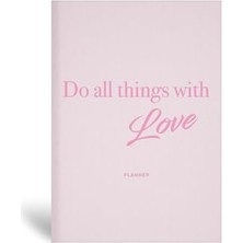 Larskas Le Color 15X21 Keten Süresiz Planlayıcı Ajanda Defter Pembe