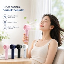 Zenviaa Mini El Fanı Renki Ayarlanabilir Hız Ayarı Dijital Gösterge Fan - Vantilatör 5W WX-638