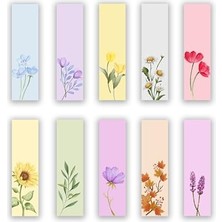 Larskas 10 Adet Çiçekler Kitap Ayracı (40X145 Mm)