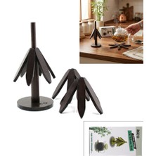 Zenviaa Standlı=ağaç Model 2pcs Ahşap Bambu Katlanır Nihale Yapraklı Çiçek Modeli= Çap: 20C