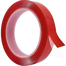 Larskas Çift Taraflı Bant Şeffaf Silikonlu Su Geçirmez Akrilik Montaj Bandı (5 mt x 10 Mm)