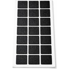Karahanbey Yapışkanlı Keçe Ped, 30MM x 30MM, 21 Parça, Kare, Siyah, Sandalye Koltuk Ayağı Için, Parke Zemin Ko