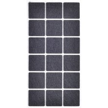 Karahanbey Siyah Keçe 18 Adet 3,5 cm Kare Yapışkanlı Sandalye, Masa, Koltuk Altı Parke Koruma Keçesi