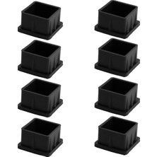 Karahanbey Masa Sandalye Sehpa Ayak Tapası Kare Tıpa Papuç Takoz 40 mm x 40 mm Parke Zemin Koruyucu 8 Adet