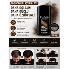 Lisa Bella Hair Bulding Fiber- Dolgunlaştırıcı Saç Topiği Dark Brown-Koyu Kahve 27 gr