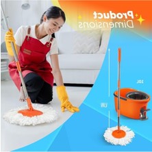 MarkEntegra Pedallı Otomatik Temizlik Seti, Ergonomik Mop ve 360° Döner Başlık