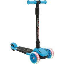 Empressco Katlanabilir Mavi LED Işıklı Çocuk Scooter, Eğlence ve Güvenli Sürüş
