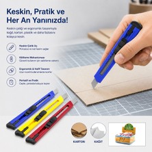 Go İthalat 60 Adet Küçük Plastik Falçata Maket Bıçak (5517)