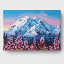 Larskas Dağ Manzarası Temalı Sayılarla Boyama Seti, 50X70 cm
