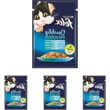 MarkEntegra Somon & Sardalya Lezzetinde Kedi Yaş Mama 85 gr 4'lü Paket