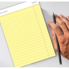 Larskas Sarı Renkli Legal Pad Seti – A5 Boyut, 3 Adet, 50 Yapraklı