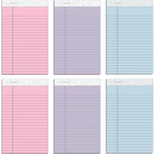 Larskas Prism Plus% 100 Geri Dönüştürülmüş Legal Pad, 12,7 x 20,3 Cm, Delikli, Farklı Renklerde: Pembe, Orkide, Mavi, Dar, Rule, 50 Yaprak Pro Blok, 6 Pads Pro Pack (63016) Junior Legal (5" x 8")