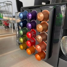 Larskas Nespresso Uyumlu Kahve Kapsül Standı, Mutfak Düzenleyici, Siyah Mat