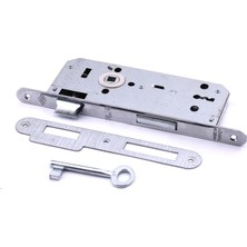 Karahanbey Oda Kapısı Gömme Kilit 18 x 45MM Göbek Ölçülü Metal Iç Kapı Kilidi 1 Anahtarlı Dayanıklı Montaj Set
