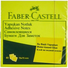 Larskas Faber-Castell Yapışkan Notluk, 75X75MM, Fosforlu Sarı