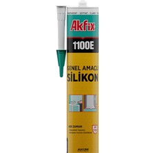 Karahanbey Akfix 1100E Genel Amaçlı Silikon Elastik Yapıştırıcı, Banyo Mutfak Cam Montaj ve Izolasyon Için (Şe