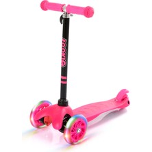 Empressco Pembe LED Işıklı 3 Tekerlekli Scooter, Eğlence ve Güvenli Sürüş