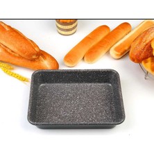 Empressco 23X28 cm Granit Görünümlü Emaye Fırın Tepsisi, Pratik ve Şık Gri