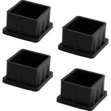 Karahanbey 4 Adet Masa Sandalye Sehpa Ayak Tapası Kare Tıpa Papuç Takoz 40 mm x 40 mm Parke Zemin Koruyucu