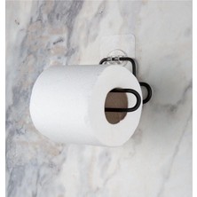 Karahanbey Sticker Yapışkanlı Siyah Açık Tuvalet Kağıtlığı Wc Kağıtlık Tutucu, VYDGR00001298