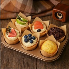 Empressco Renkli Muffin Kek Kapsülü, 50 Adet, Pratik ve Çekici Tasarım